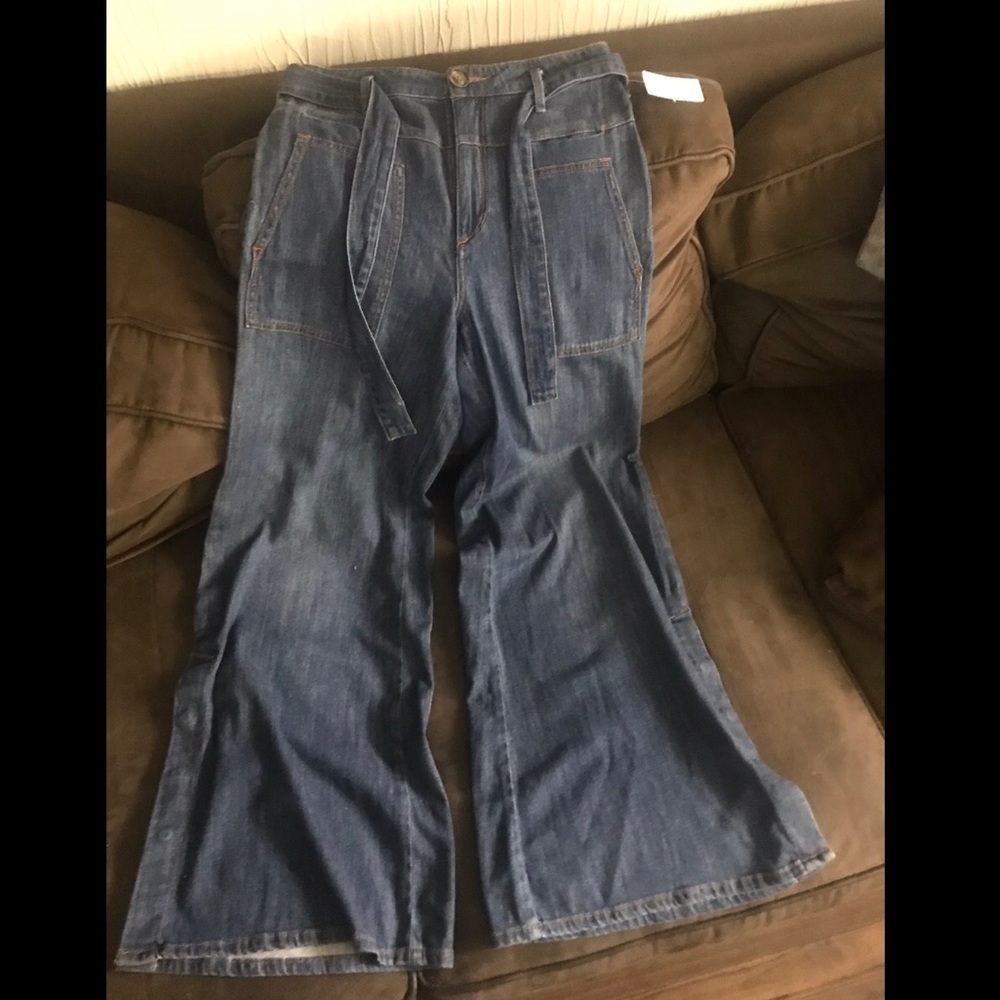 NWT Anthropologie pilcro wide leg high waist jeans